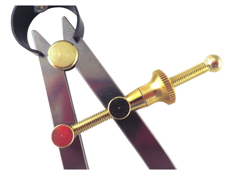 Toolmaker’s “Yankee” Quick-Spring Nut Divider Caliper – 12.5” / 317mm Rapid Adjust Spring Divider Compass – Brass Fulcrum, Fine Adjustment, Flat Leg Precision Measuring Tool for Machinists & Woodworkers