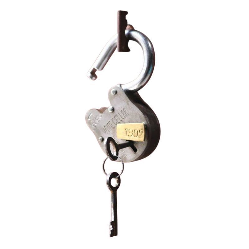 5 inch Wine Cellar Silver Iron Lock