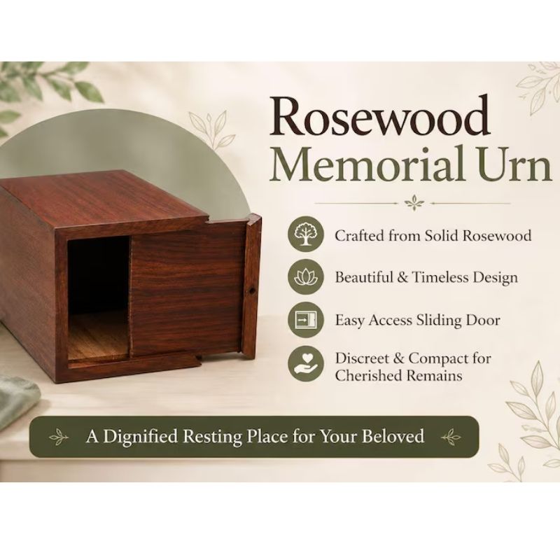 Lotus Tree Memorial Urn | Wooden Cremation Urn for Ashes | Custom Engraved Keepsake Box | Sympathy &amp;amp;amp;amp;amp;amp;amp;amp;amp; Remembrance Gift