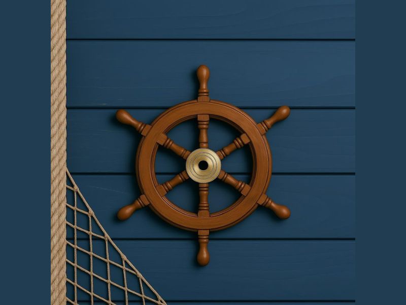 Wooden Ship Wheel Wall Decor 12\