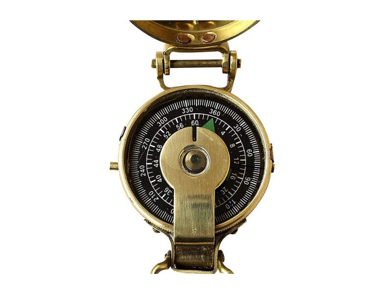 Marine Finish Polished Brass Military Compass | Vintage Nautical Navigation Device | Handmade Maritime Compass for Collectors, Decor & Gifts