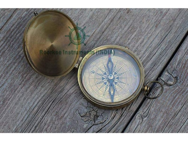 Thoreau Quote Engraved Brass Compass with Leather Case | “Go Confidently in the Direction of Your Dreams” | Graduation Gift for Son, Men, Boyfriend | Inspirational Nautical Gift