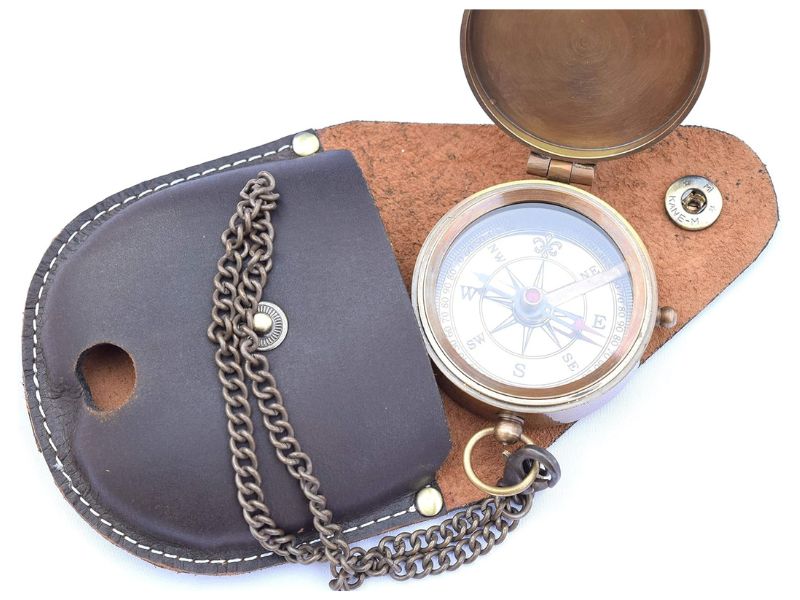Trust in The Lord with All Your Heart Engraved Brass Compass – Proverbs 3:5-6 | Religious Confirmation Gift | Missionary & Baptism Keepsake | Inspirational Christian Gift for Men, Women, Son, Daughter