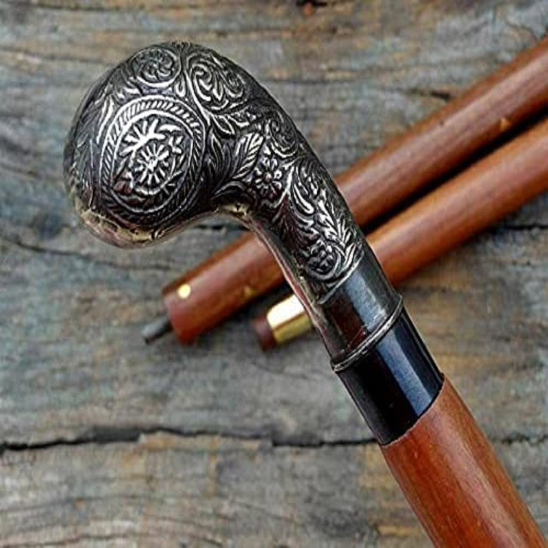 Nautical Vintage Brass Handle Antique Victorian Style Collectible Walking Stick Cane Gift Item