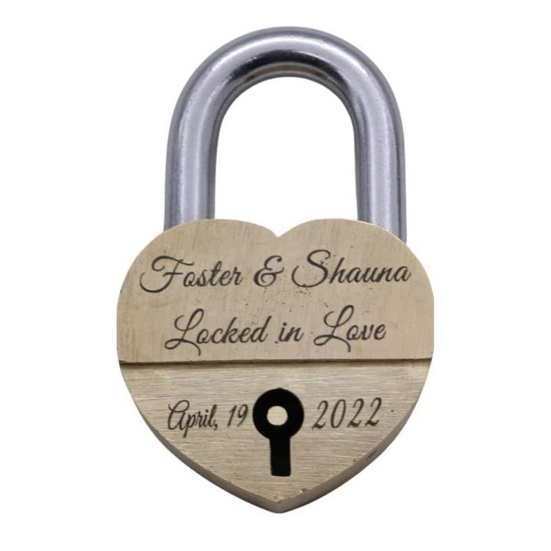 handmade 3.5 inches heart shape iron lock
