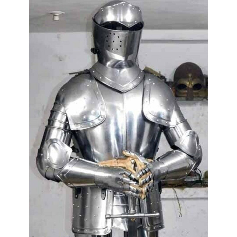 Medieval Knight Wearable Suit of Armor Crusader Combat Full Body Armor AR19