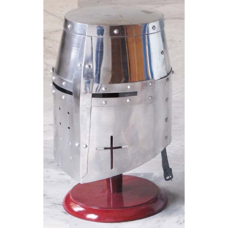 Medieval Knight Templar Crusader Armor Helmet - RE-Enactment Role Play Costume - Halloween Item