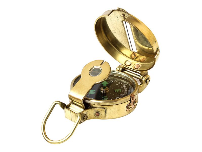 Marine Finish Polished Brass Military Compass | Vintage Nautical Navigation Device | Handmade Maritime Compass for Collectors, Decor & Gifts