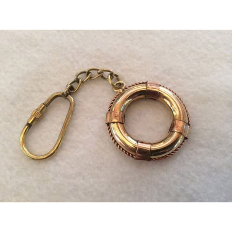 Brass Life Ring/Lifering Keychain - Life Preserver Buoy Lifesaver - Boat