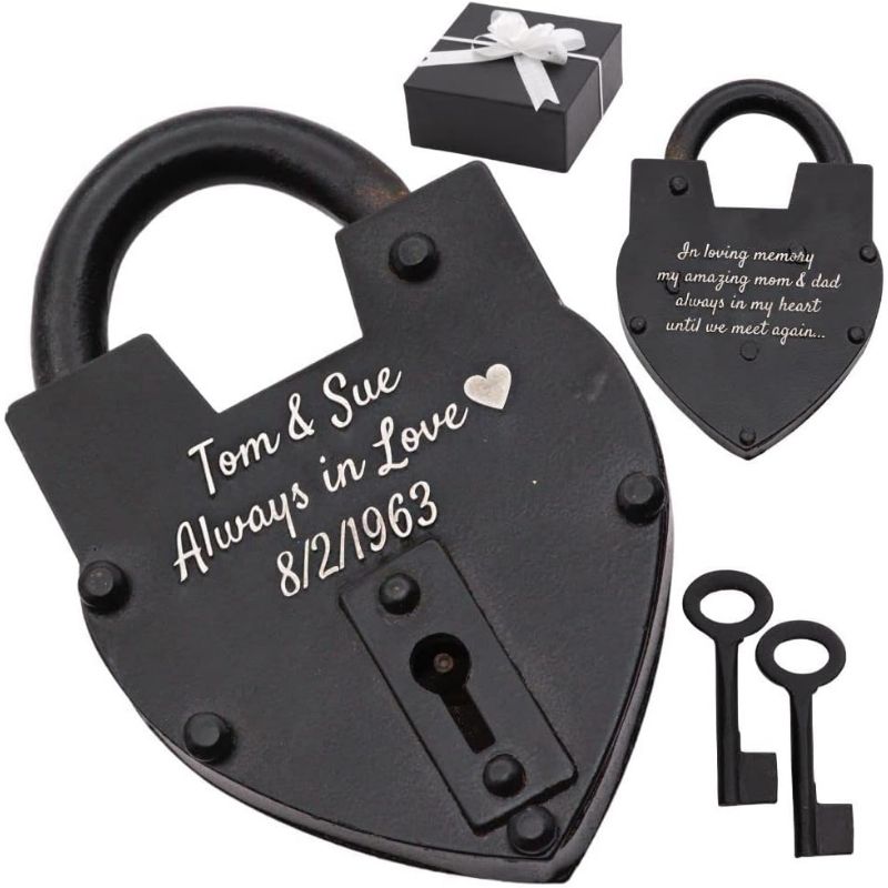 Handmade Paan Large Black Iron Lock