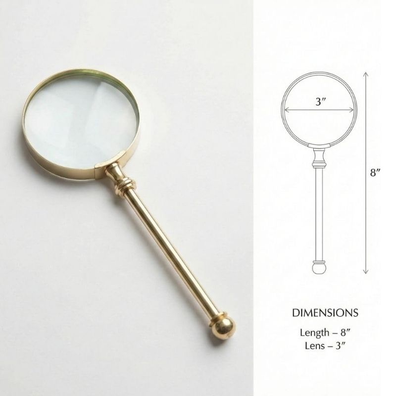 3 inch Full Brass Magnifying Glasss