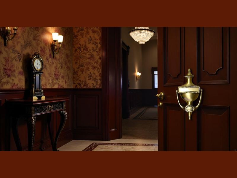 Georgian Style Solid Brass Door Knocker | Vintage Front Door Hardware | Antique Brass Finish | Classic Urn Design Door Décor | Heavy Duty Brass Door Knocker for Home, Office, Cottage Entry