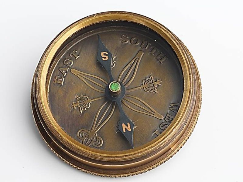 Life Is the Toughest Storms Prove the Strength of Your Anchor” Solid Brass Compass with Leather Case – Inspirational Quote Engraved Nautical Gift for Graduation, Travel & Adventure Lovers