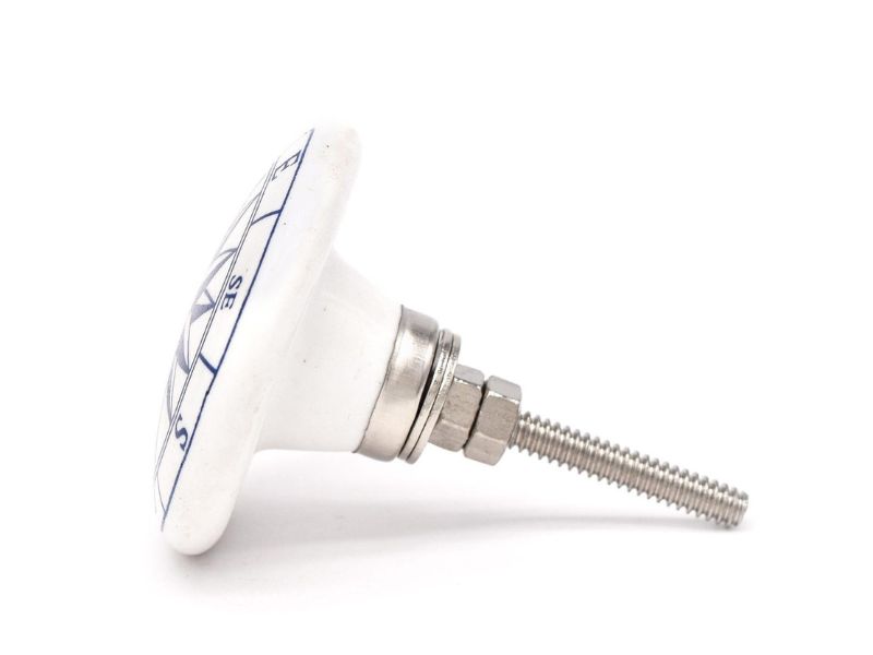 Blue Floral Drawer Knobs – Vintage Roses & Vines Fabric Pulls for Dresser, Nursery & Kitchen Cabinets – Handmade Decorative Nature-Inspired Furniture Handles (Set of 6, Large Size)