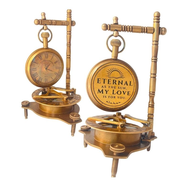 Eternal Love Anniversary Sundial Compass Gift for Him or Her Unique Gift for Husband Wife Men Wedding Anniversary 50th 40th 25th 20th 1st Year Celebration