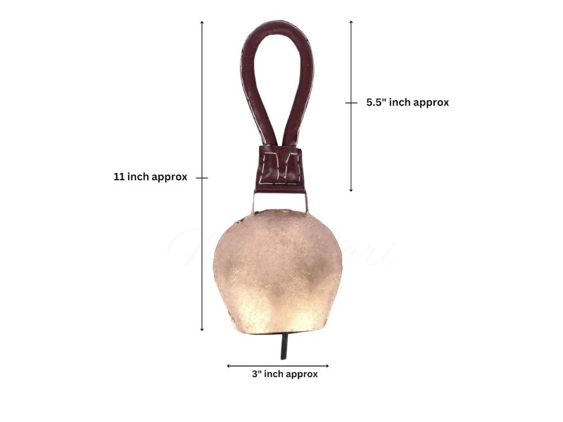 Handmade Swiss Cow Bell Rustic Antique Door Chime and Wind Chime Decoration for Weddings Festivals Home Entryway Indoor Outdoor Use