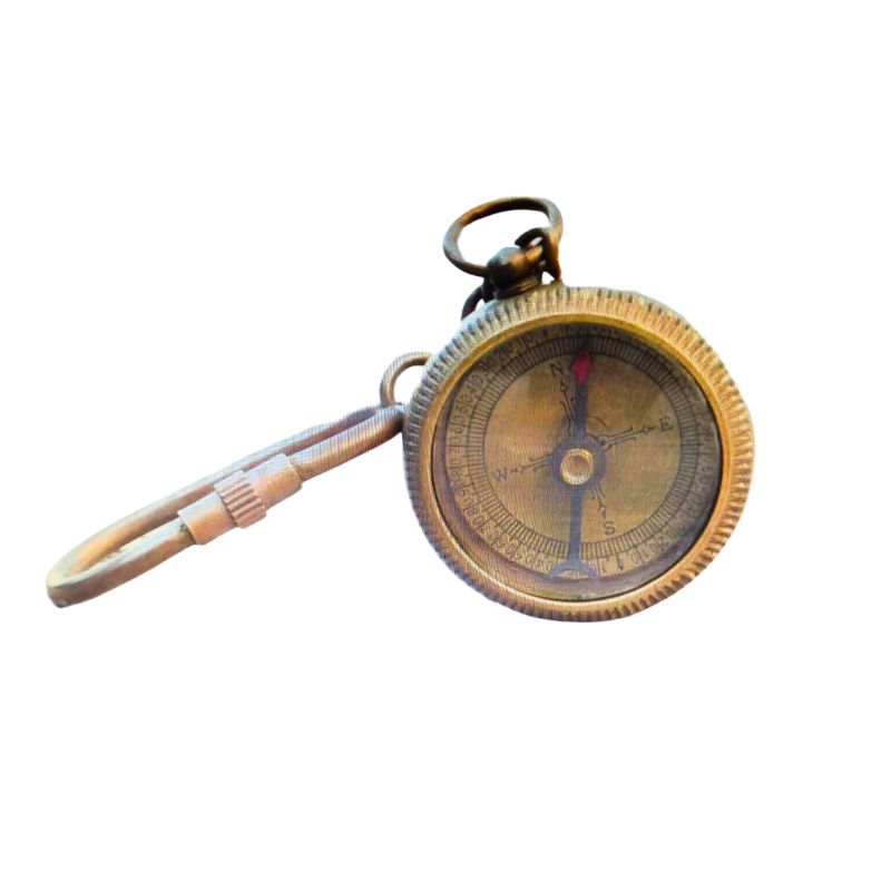 Brass Key chain Compass