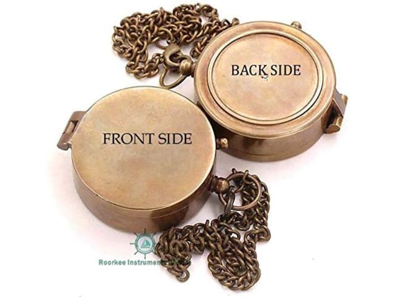 For I Know The Plans I Have For You” Jeremiah 29:11 Brass Engraved Compass with Leather Case | Christian Inspirational Compass Gift for Baptism, First Communion, Graduation, Confirmation, Boys & Girls
