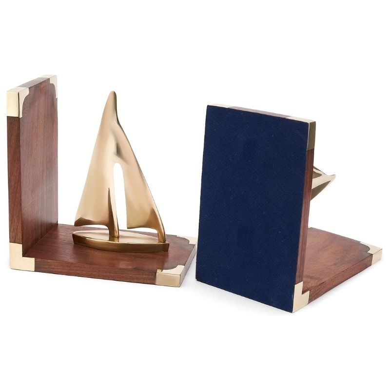 Nautical Feluca Boat Mast Bookend | Book Holders | Nautical Gifts | Home Decor | Sailor's Inspired Maritime Collectible | Book Shelves & Racks | Office & Desk Storage Supplies