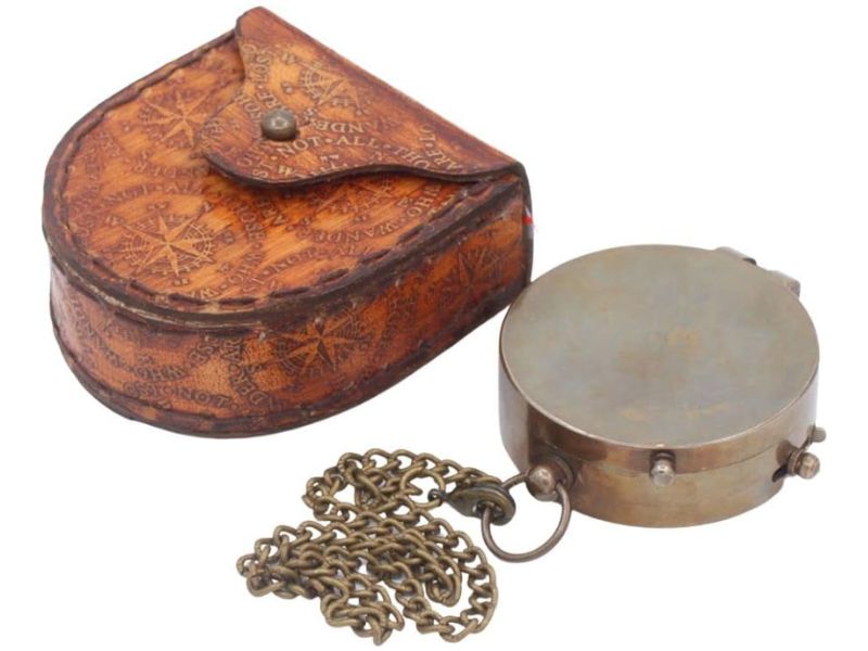 So You Can Always Find Your Way Back Home Compass | Engraved Brass Compass with Leather Case | Romantic Gifts for Him Her | Anniversary Gift for Husband | Personalized Keepsake for Men