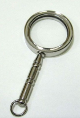 Brown Brass Key chain Magnifying Glass  