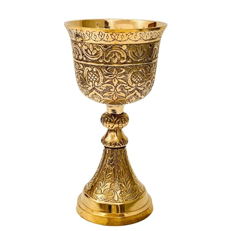 Vintage Chalice Goblet | 1x Royal Wine Cups of King Arthur - Renaissance Medieval Goblet Gifts, Wedding Anniversary Ceremonial Drinkware Pack of 1pc (King Chalice)