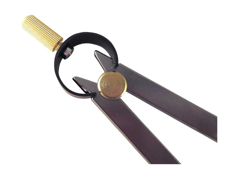 Toolmaker’s “Yankee” Quick-Spring Nut Divider Caliper – 12.5” / 317mm Rapid Adjust Spring Divider Compass – Brass Fulcrum, Fine Adjustment, Flat Leg Precision Measuring Tool for Machinists & Woodworkers