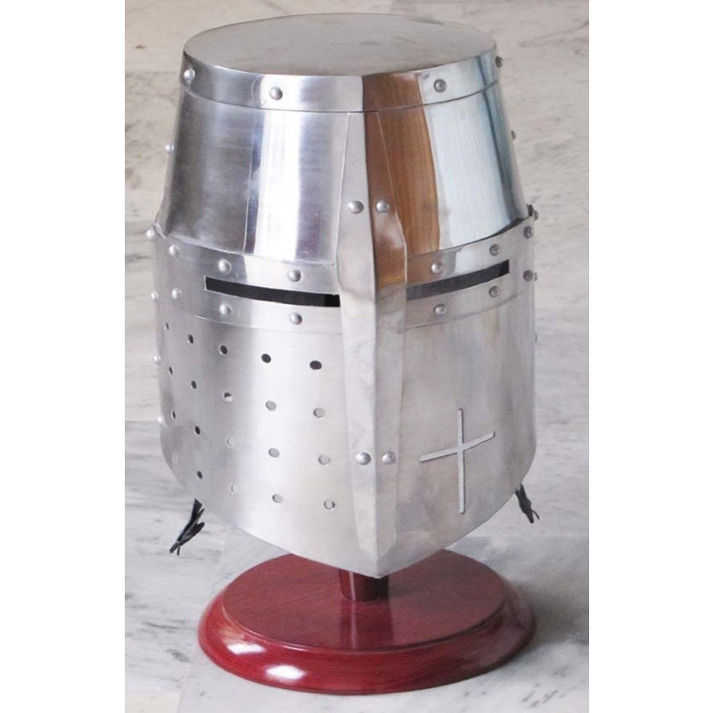 Medieval Knight Templar Crusader Armor Helmet - RE-Enactment Role Play Costume - Halloween Item