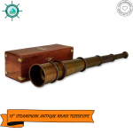Stempunk Telescope/Vintage Pirate Telescope/Solid Brass Telescope with Wooden Box