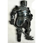 LARP SCA 18 Gauge Steel Medieval Knight Edward Armored Full Suit of Armor Christmas Costume