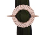 Wooden Curtain Holder Tie Back Drape Clips \'Mystic Spiral\' – Set of 2 | Handcrafted Decorative Curtain Tiebacks | Elegant Wooden Holdbacks for Drapes & Curtains | Boho Home Window Decor Accessories