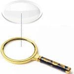 10x Magnifying Glass for Reading, 90mm Magnifying Glasses, with Removable Classical Texture Handle and Metal Frame, for Reading and Outsdoor Investigation