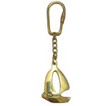  Handmade Brass Ship Key chain 2 Inches Key ring