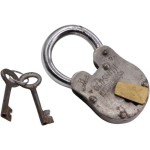 5 inch Old Smith Silver Iron Lock