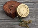 “You Are My Sunshine Brass Compass with Leather Case – Engraved Thoreau Quote Inside Lid – Inspirational Gift for Son, Grandson, Daughter – Graduation, Birthday, Christmas Keepsake