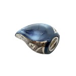 Esoteric Blue urn, engraved flower design small keepsake Teardrop Human Cremation Urn for Ashes.