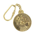 Antique Maritime Brass Calendar- 40Year Calendar Key Chain-Collectible Keyrings-Antique Keychain-Nautical Gift
