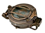 Vintage Brass Prismatic Compass with Leather Case – Antique Maritime Navigation Compass for Hiking, Camping, Boating & Adventure – Collectible Gift for Men, Sailors & Travelers