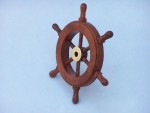 Deluxe Class Wood and Brass Decorative Ship Wheel 6\