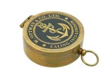 Vintage Brass Pocket Compass by W. Ottway & Co Ltd – Ealing 1915 London Maritime Nautical Compass with Leather Case | Antique Collectible Gift for Sailors, Explorers & Home Décor