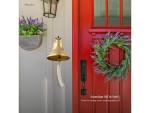Polished Brass Ship Bell with Rope Pull – Heavy Duty Wall Mount Nautical Bell for Boat, Bar, Patio, Garden, or Home – Loud Ringing Coastal Decor, Marine Style, Indoor Outdoor Brass Finish