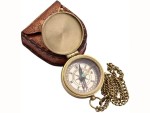Second Star to the Right Brass Compass – J. M. Barrie Peter Pan Engraved Quote – Handcrafted Vintage Compass with Leather Case – Adventure & Graduation Gift