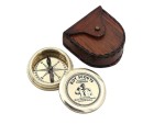 Boy Scouts of America Brass Compass with Leather Case – Vintage Scouting Collectible Gift, Antique Pocket Compass for Camping, Hiking, Outdoor Adventure, Scout Memorabilia, Navigation Gift