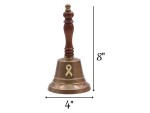 Personalized Cancer Survivor’s Bell – Engravable Solid Brass Hand Bell with Loud Clear Sound, Keepsake Healing Gift for Teacher, Boss, Family & Friends (Antique Brass Finish)
