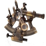 Vintage Functional Marine Table Decorative Brass Sextant Nautical Handmade Gift Article - 5 Inches Retro Handicraft Antique Collection