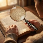 Magnifying Glass with Mother of Pearl Handle, Handheld 10x Magnifying Glass Lens, Antique Magnifier, Reading, Inspection, Coin &amp;amp; Stamp, Astrologer, Low Sight Elderly Collectible Décor Gift 4