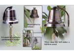 Solid Brass Wall Mounted Ship Bell, Bronze Finish Marine Hanging Bell for Dinner, Indoor &amp; Outdoor Use, School, Bar, Reception, Restaurant, Nautical Decor by Roorkee Instruments India