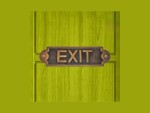 Antique Brass EXIT Door Sign Plaque – Vintage Cast Metal Wall Plate for Home, Office, Pub, or Restaurant – Classic Rustic Finish, Handmade Decorative Sign – Easy Mount with Screws Included