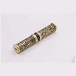 Handmade Solid Wood Display Stand for Dual Side Brass Wedding Kaleidoscope Liquid Object Chamber Unique Optical Collectible