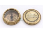 “Be Strong and Courageous” Engraved Brass Compass with Leather Case – Christian Gift of Faith & Guidance (Joshua 1:9)
